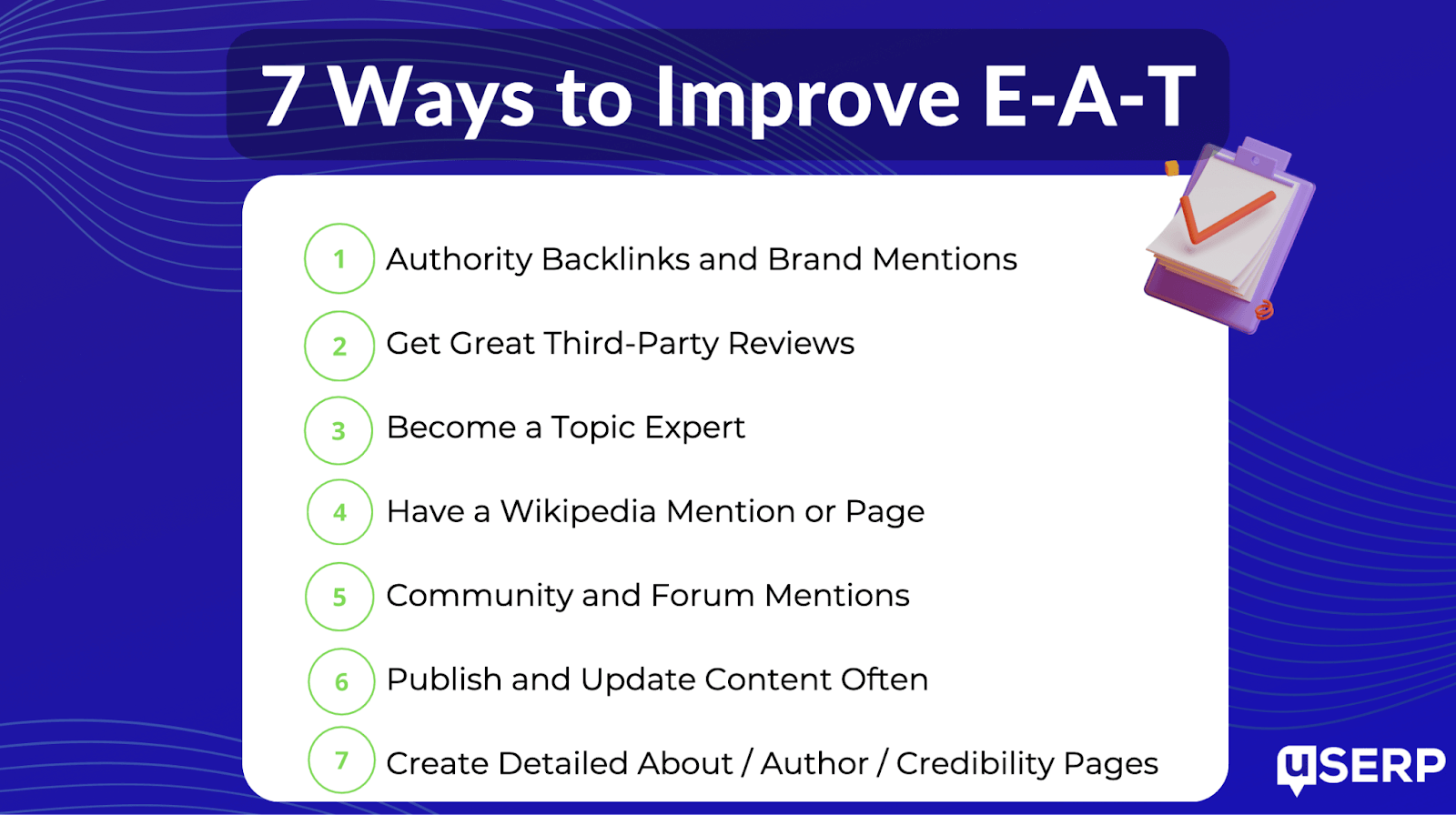 Ways to improve EAT.