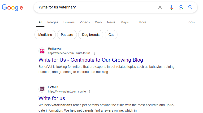 SaaS SEO Strategy - Guest Post Search Example